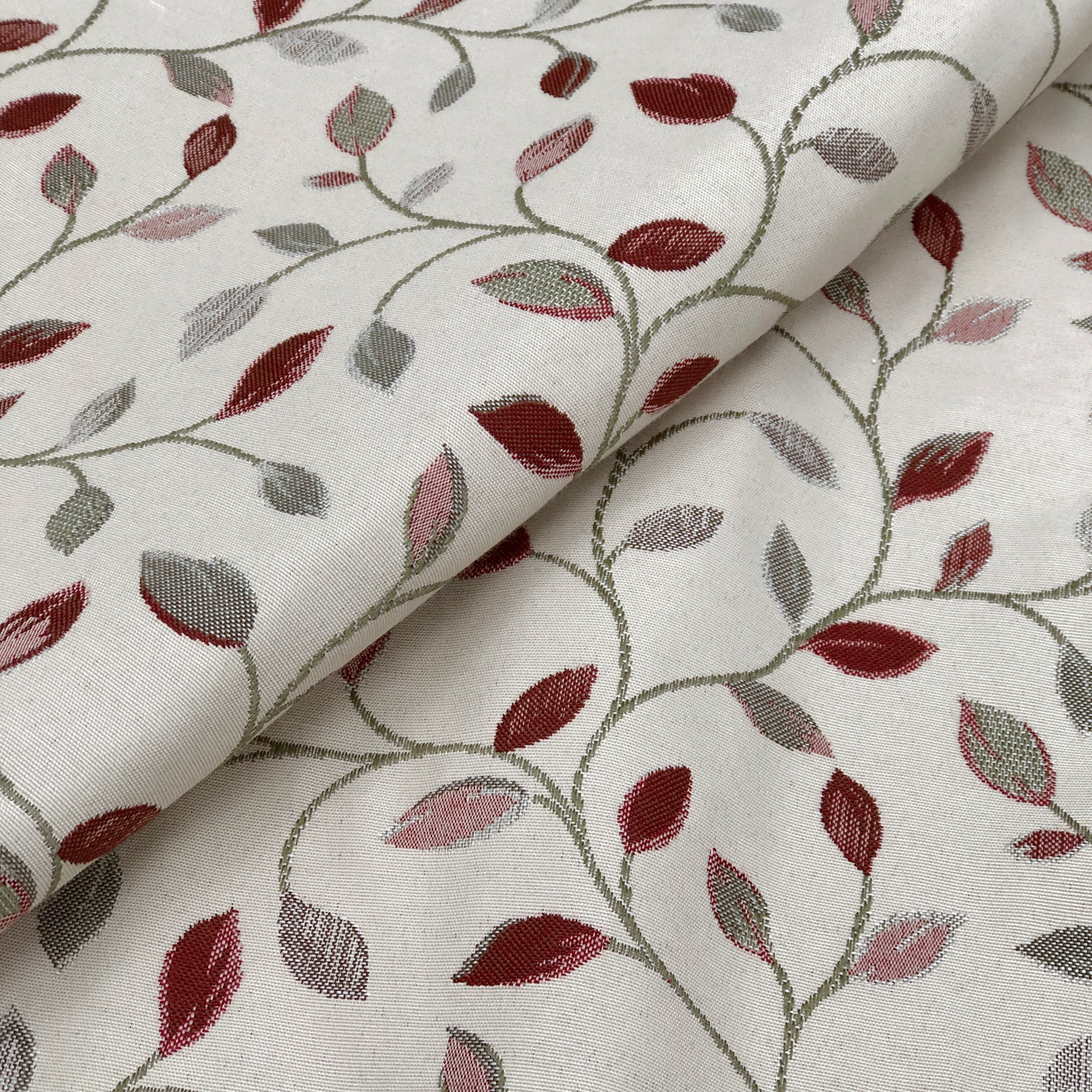 Lined Pencil Pleat Curtains with Floral Jacquard Pattern (2 Panels) 