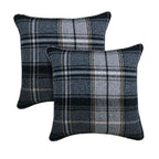Square Tartan Cushion Covers (Set of 2 18 * 18 Inches) 