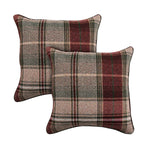 Square Tartan Cushion Covers (Set of 2 18 * 18 Inches) 