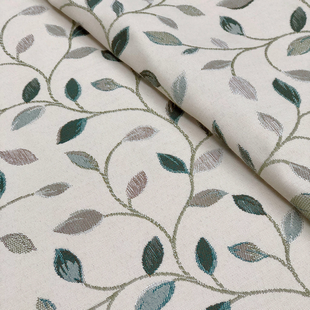 Lined Pencil Pleat Curtains with Floral Jacquard Pattern (2 Panels) 