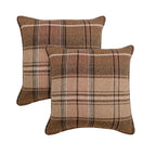 Square Tartan Cushion Covers (Set of 2 18 * 18 Inches) 