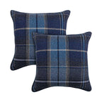 Square Tartan Cushion Covers (Set of 2 18 * 18 Inches) 