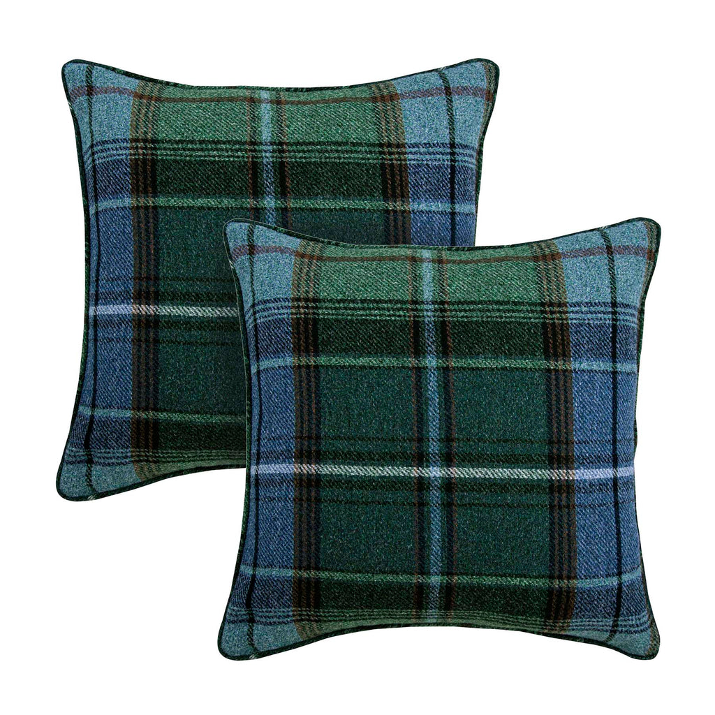 Square Tartan Cushion Covers (Set of 2 18 * 18 Inches) 