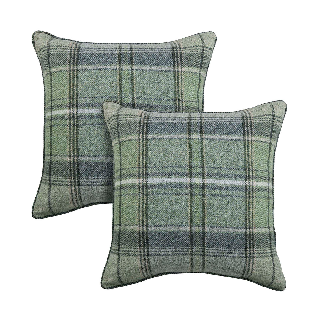 Square Tartan Cushion Covers (Set of 2 18 * 18 Inches) 