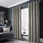 100% Blackout Velvet Curtains with Gold Foil Printed (2 Panels)